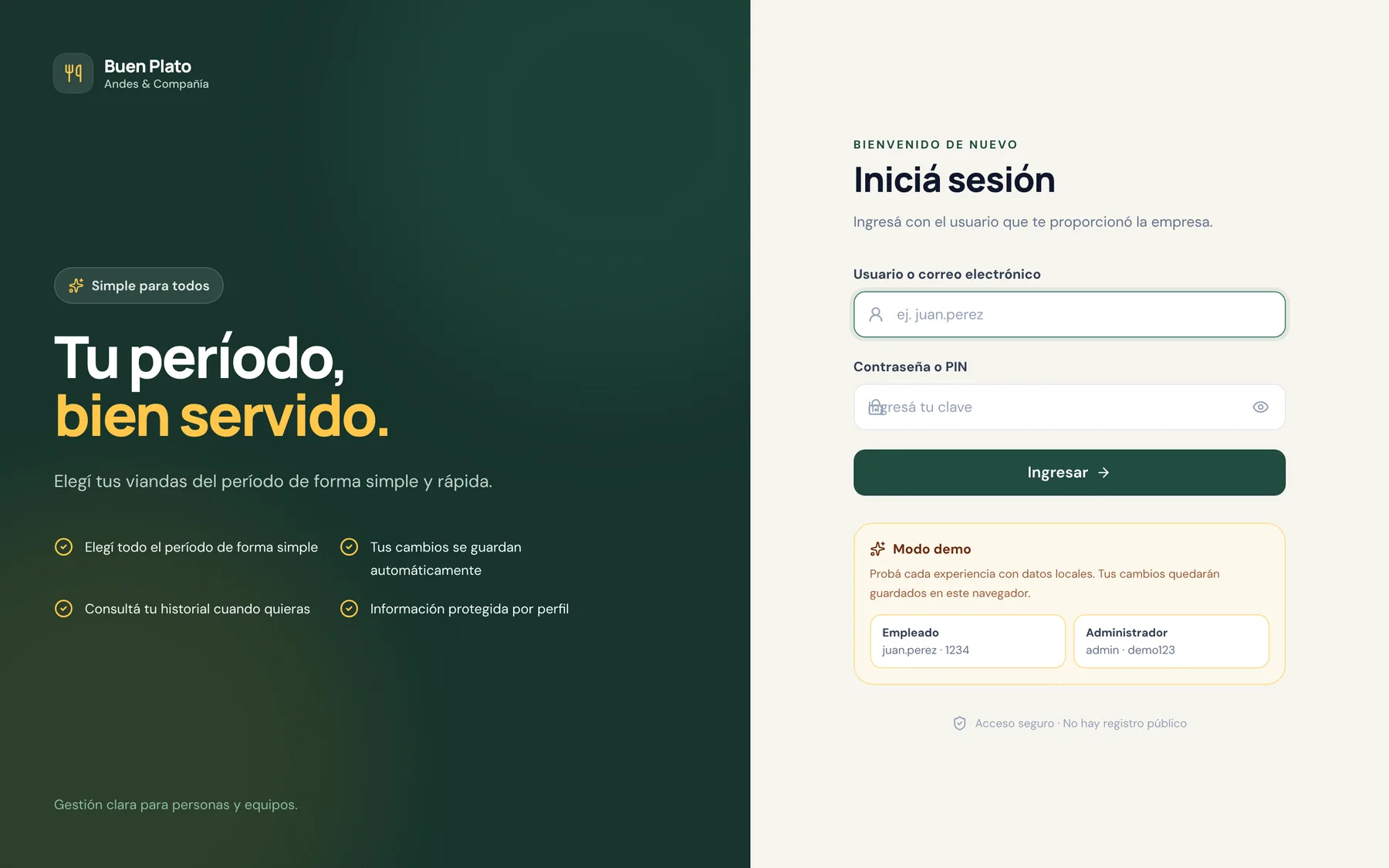 Ingreso.